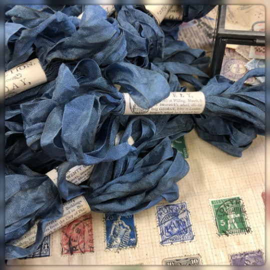 Distressed Aged Williamsburg Ribbon Approximately 5 yards